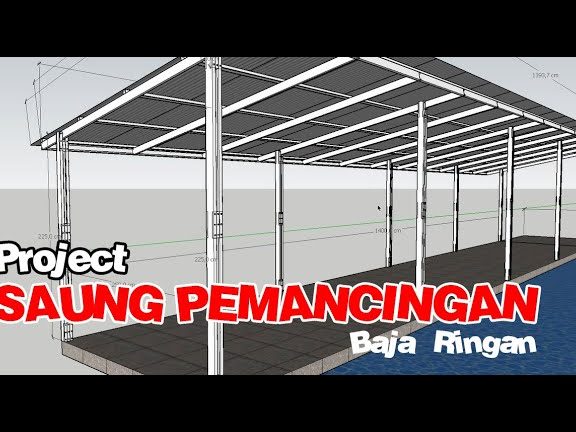 atap kolam ikan pancing