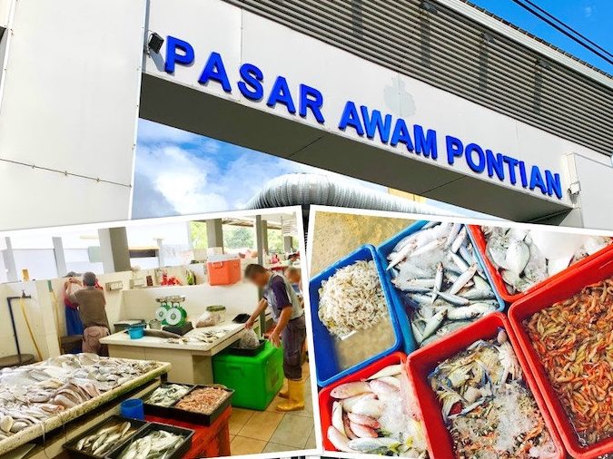 pontian kechil riverside fresh fish market